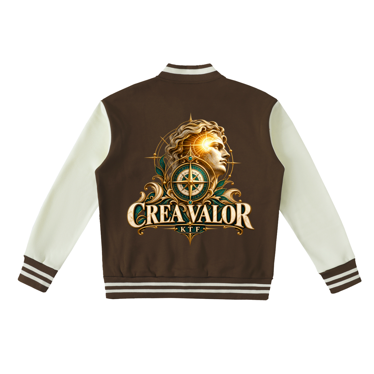 Two-Tone Fleeced Varsity Jacket