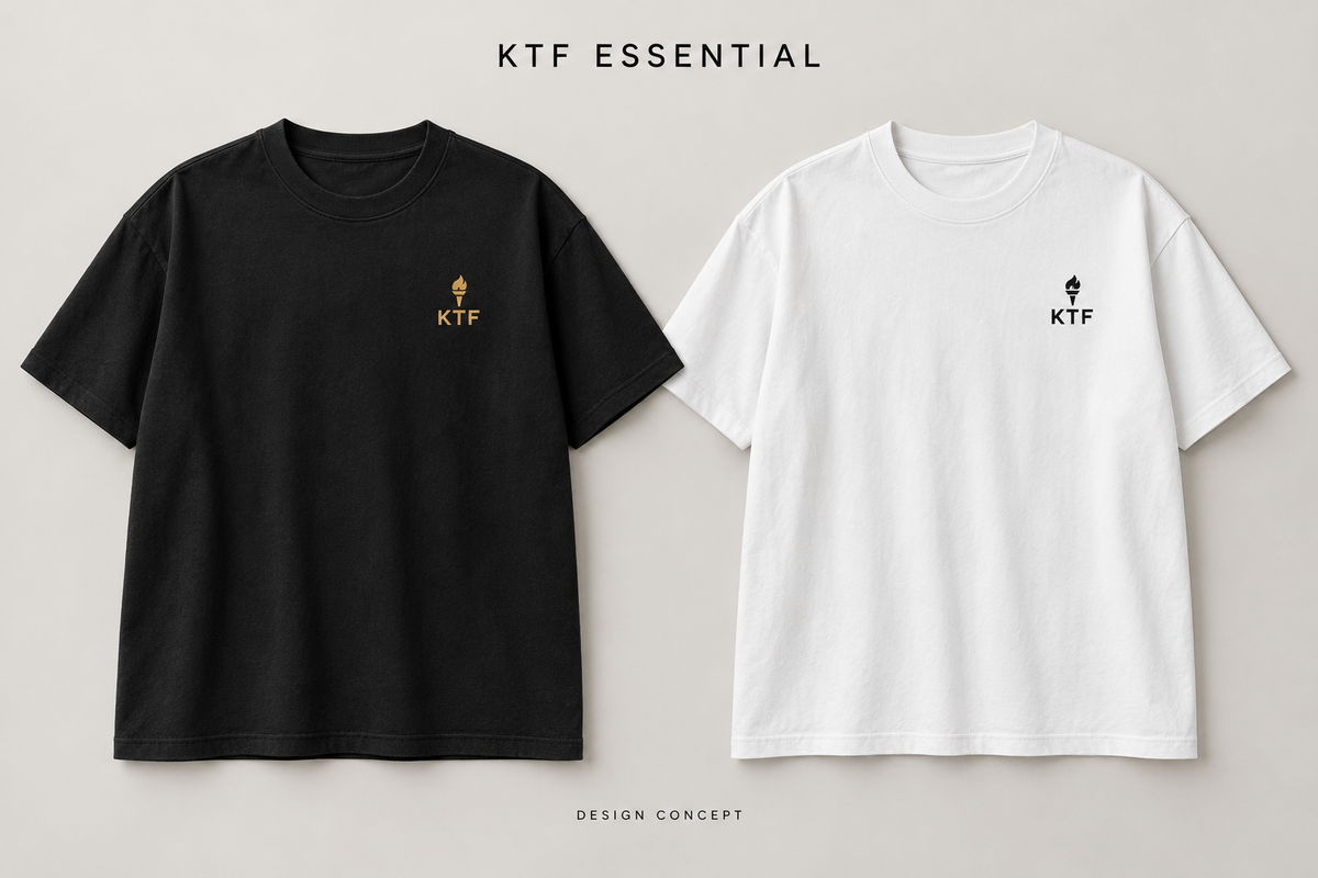 Conceptual preview of the upcoming KTF Essential shirts