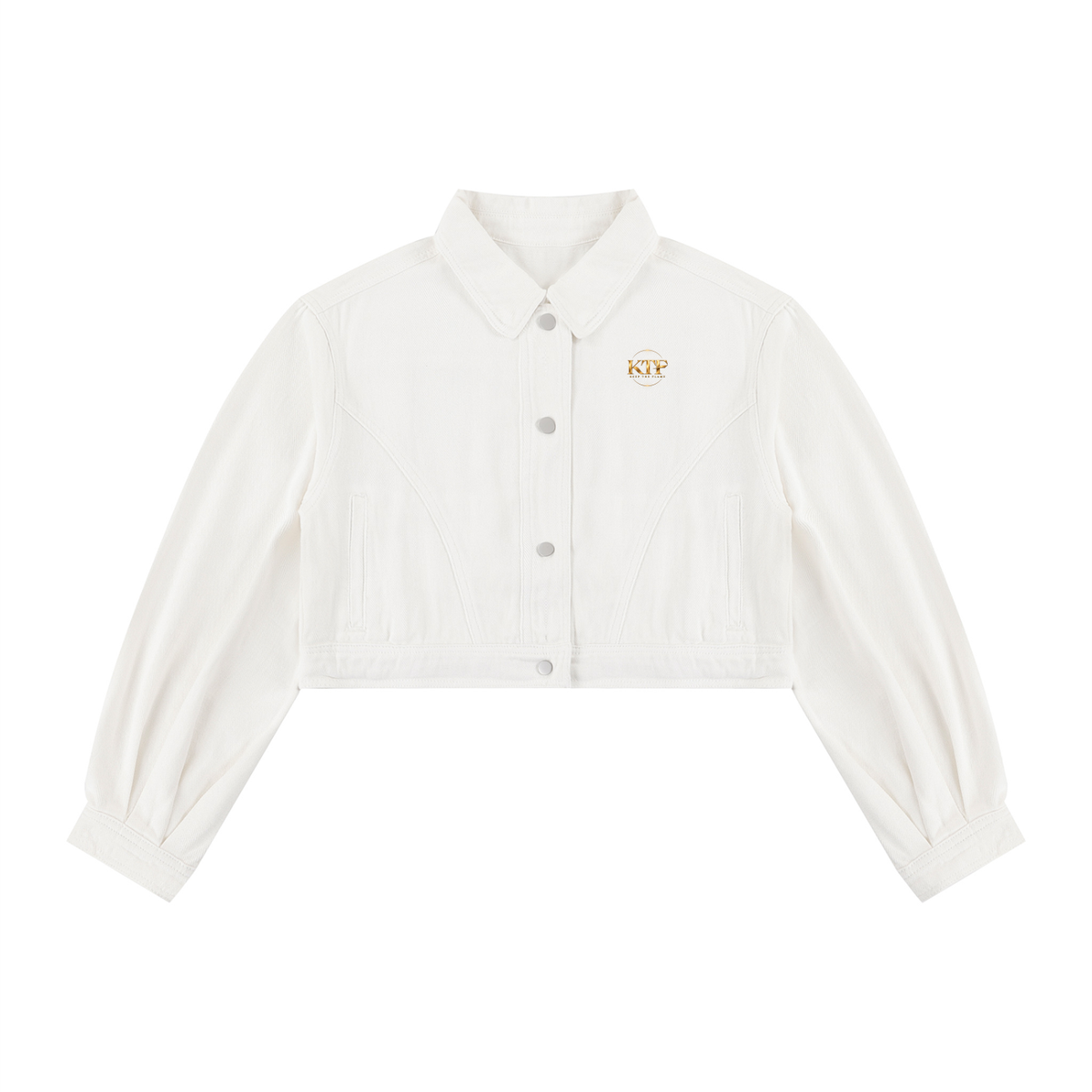 Chaqueta corta de mezclilla para mujer