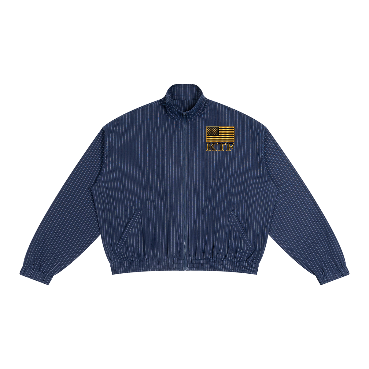 Unisex Striped Full-Zip Track Jacket