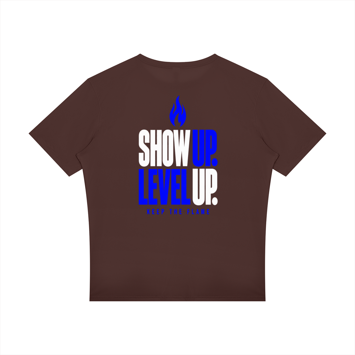 Keep The Flame — Show Up. Level Up. Graphic Tee | Electric Blue