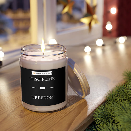 Scented Candle, 9oz - Discipline Freedom Aromatherapy Relaxation Gift