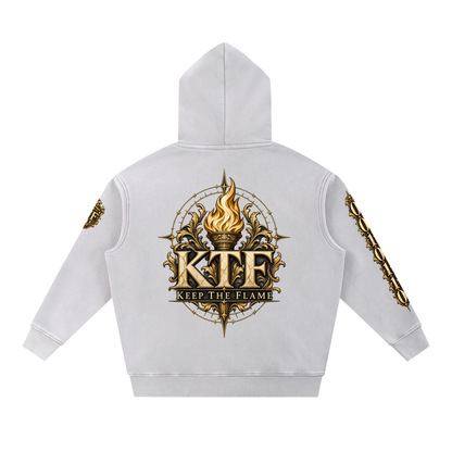 KTF™ IT’S GO TIME — Snow Wash Oversized Fleece Hoodie