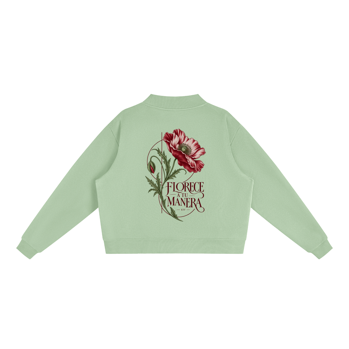 Essential Fleece Mock-Neck Crew Sweatshirt