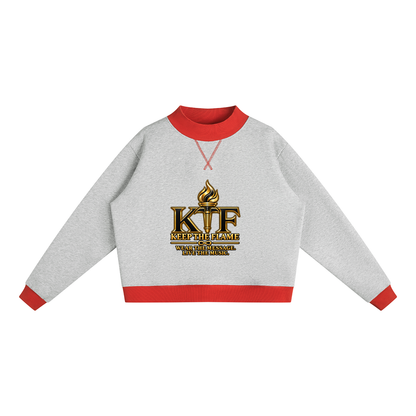 Women’s Mock Neck Crewneck Sweatshirt
