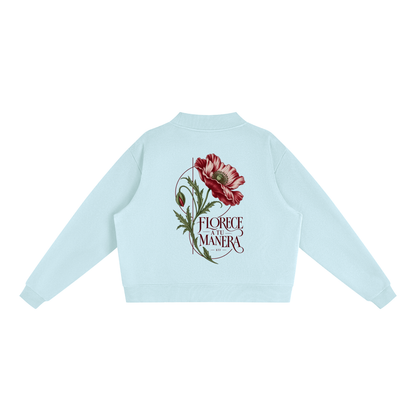 Essential Fleece Mock-Neck Crew Sweatshirt