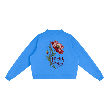 Essential Fleece Mock-Neck Crew Sweatshirt