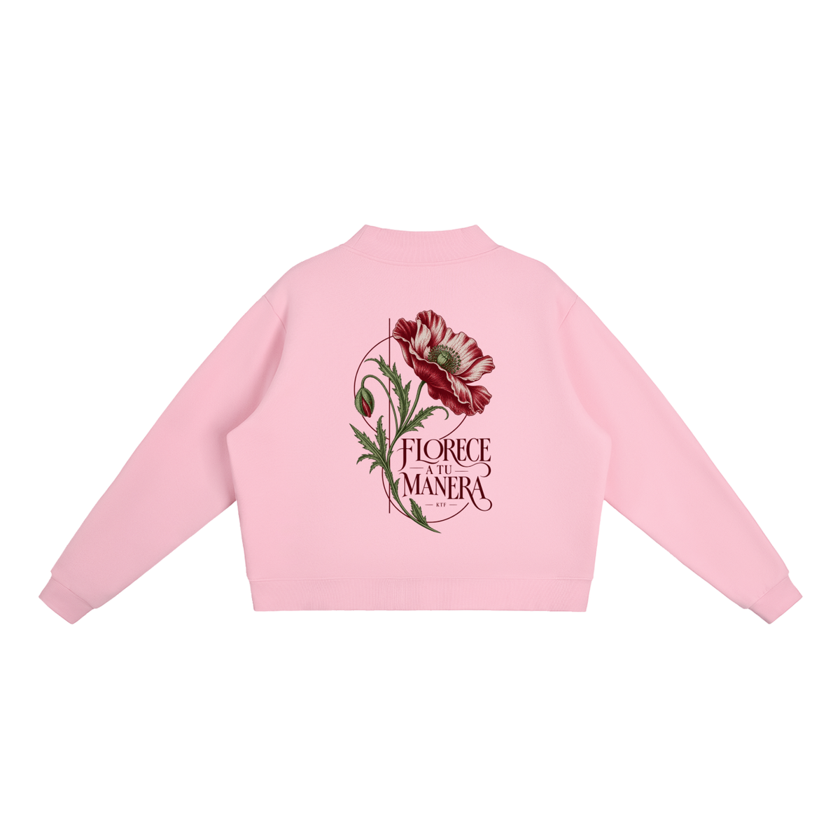 Essential Fleece Mock-Neck Crew Sweatshirt
