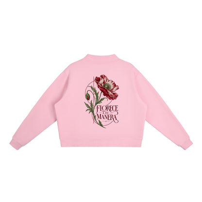 Essential Fleece Mock-Neck Crew Sweatshirt