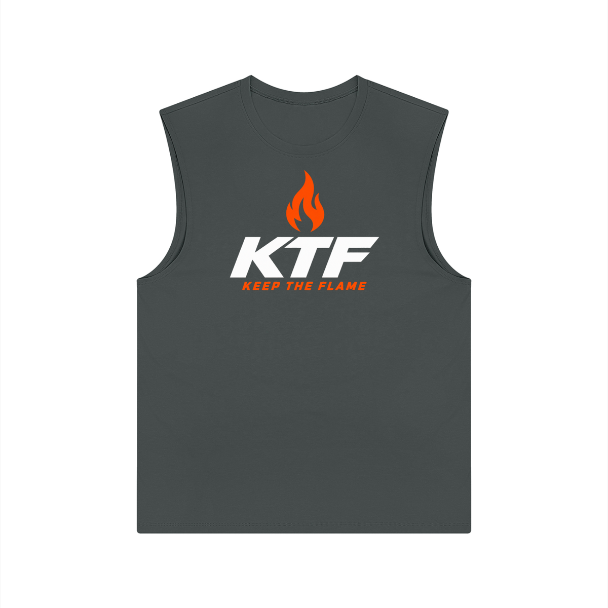Keep The Flame — Earn Your Progress Tank Top | Orange