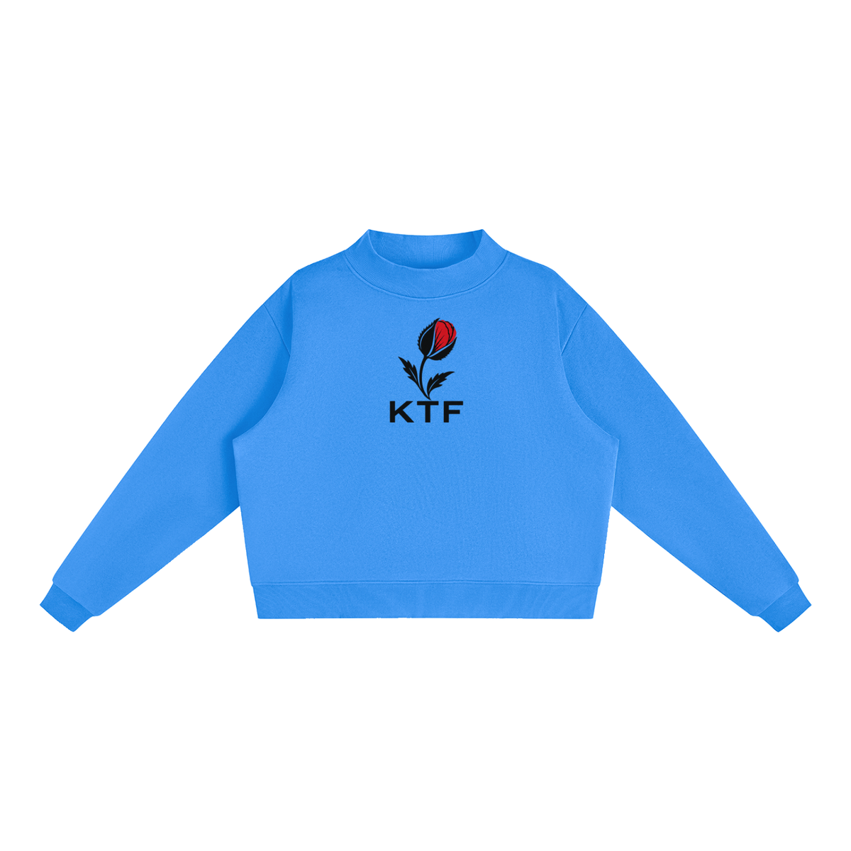 Essential Fleece Mock-Neck Crew Sweatshirt