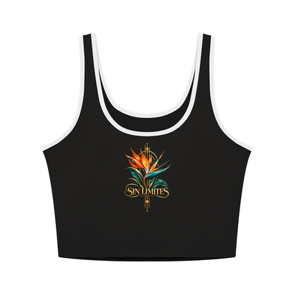 Top de yoga sin mangas con bloques de color para mujer