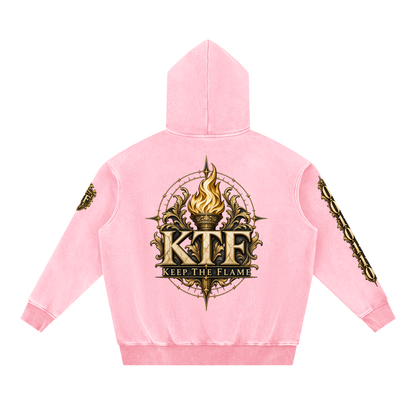 KTF™ IT’S GO TIME — Snow Wash Oversized Fleece Hoodie