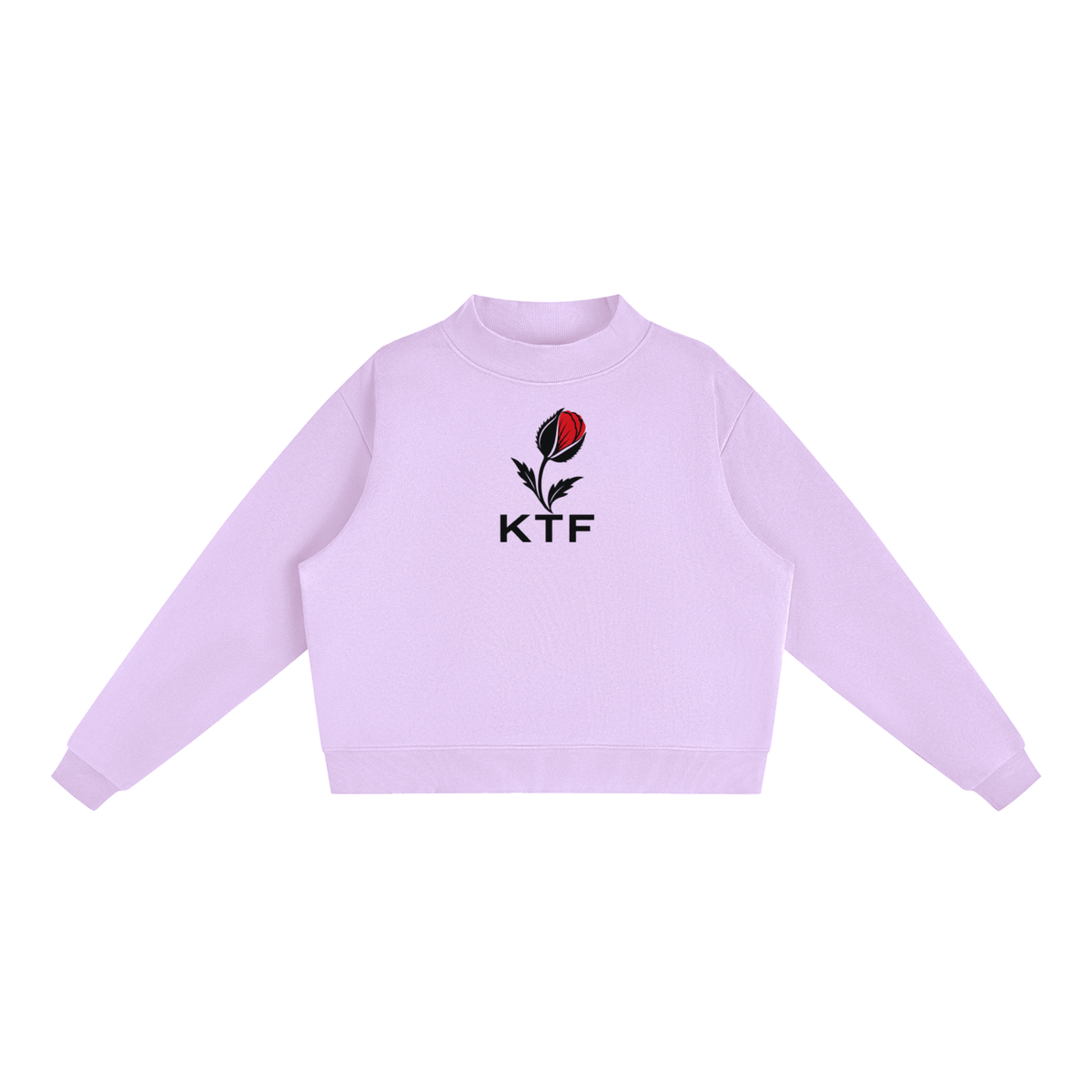 Essential Fleece Mock-Neck Crew Sweatshirt
