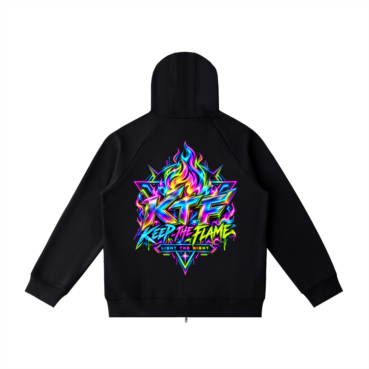 Heavyweight Raglan Sleeve Zip Hoodie
