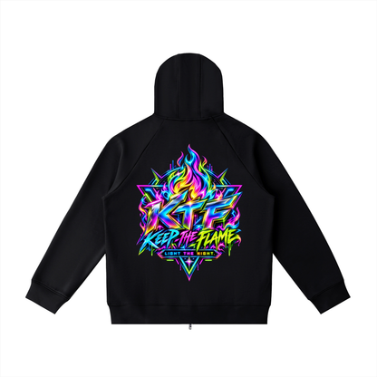 Heavyweight Raglan Sleeve Zip Hoodie