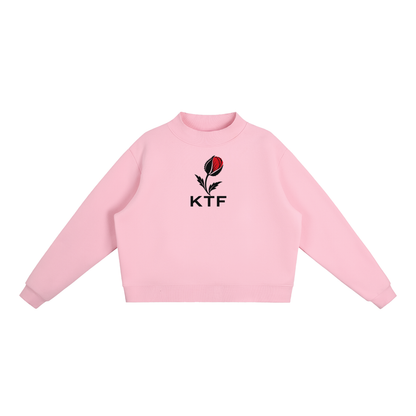 Essential Fleece Mock-Neck Crew Sweatshirt