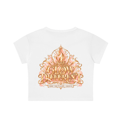 KTF™ Glow Different Snow-Washed Crop Top