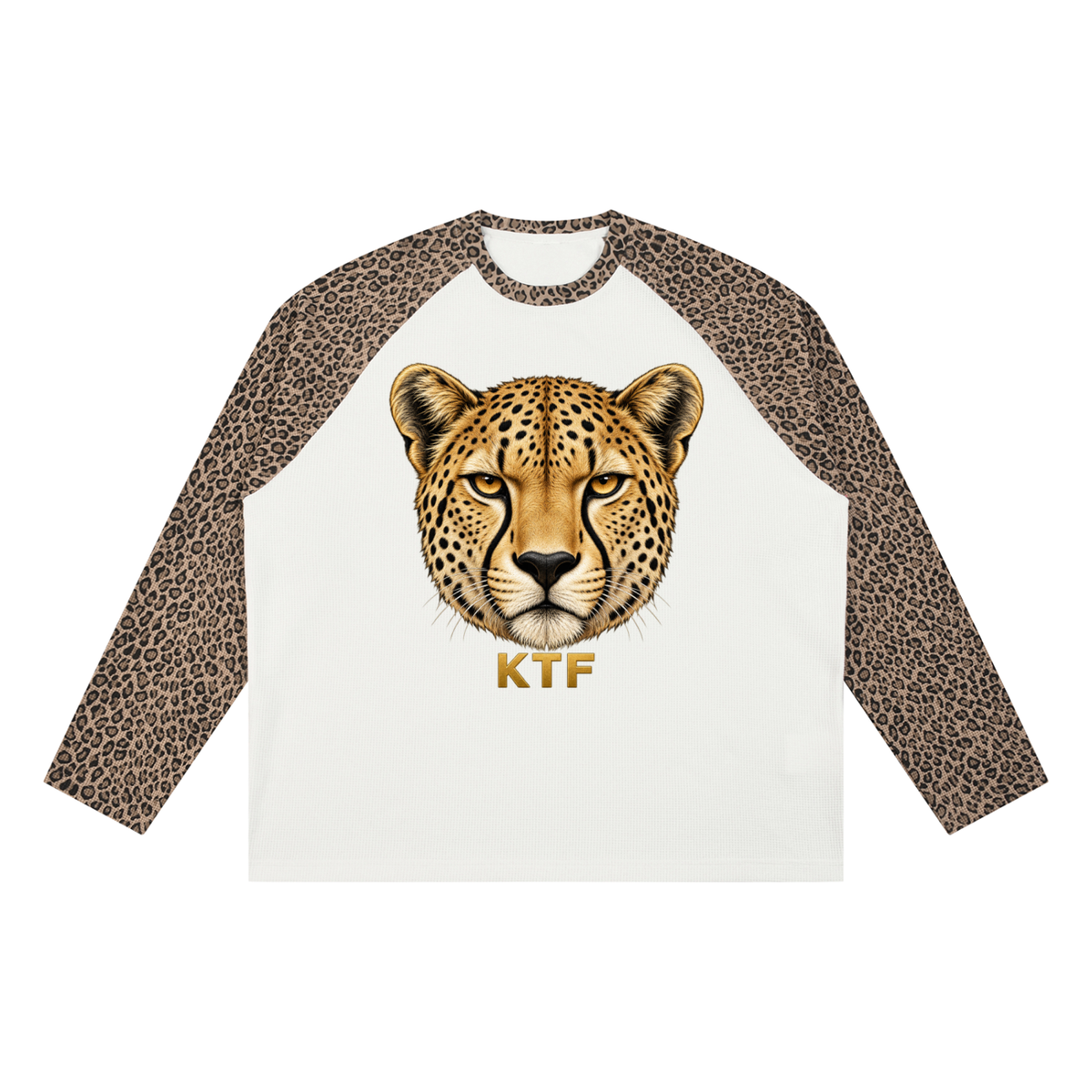 Unisex Leopard Panel Waffle T-Shirt