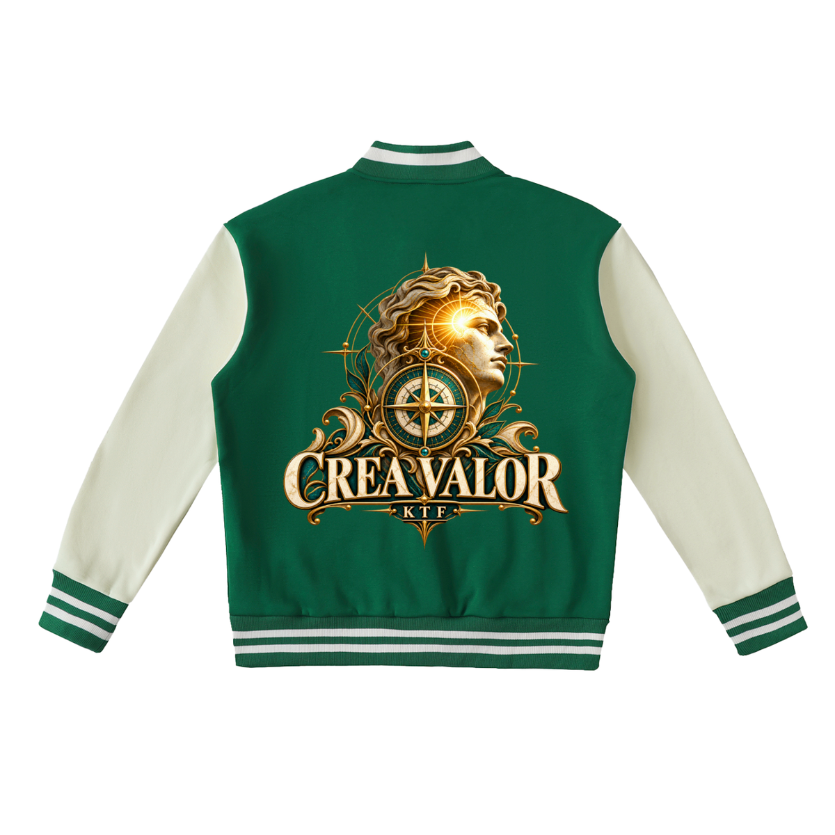 Two-Tone Fleeced Varsity Jacket
