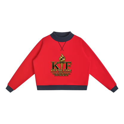 Women’s Mock Neck Crewneck Sweatshirt