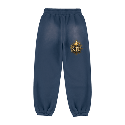 KTF Vintage-Washed Fleece Joggers