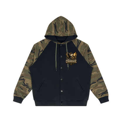 Unisex Camo-Splice Raglan Hoodie
