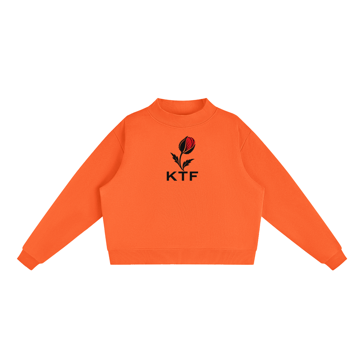 Essential Fleece Mock-Neck Crew Sweatshirt