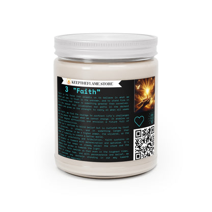 #3- Fe, Luz en la Oscuridad, Fuerza en el Silencio Vela Mágica Perfumada de 9oz