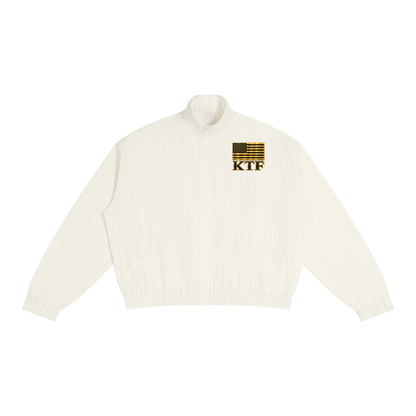 Unisex Striped Full-Zip Track Jacket