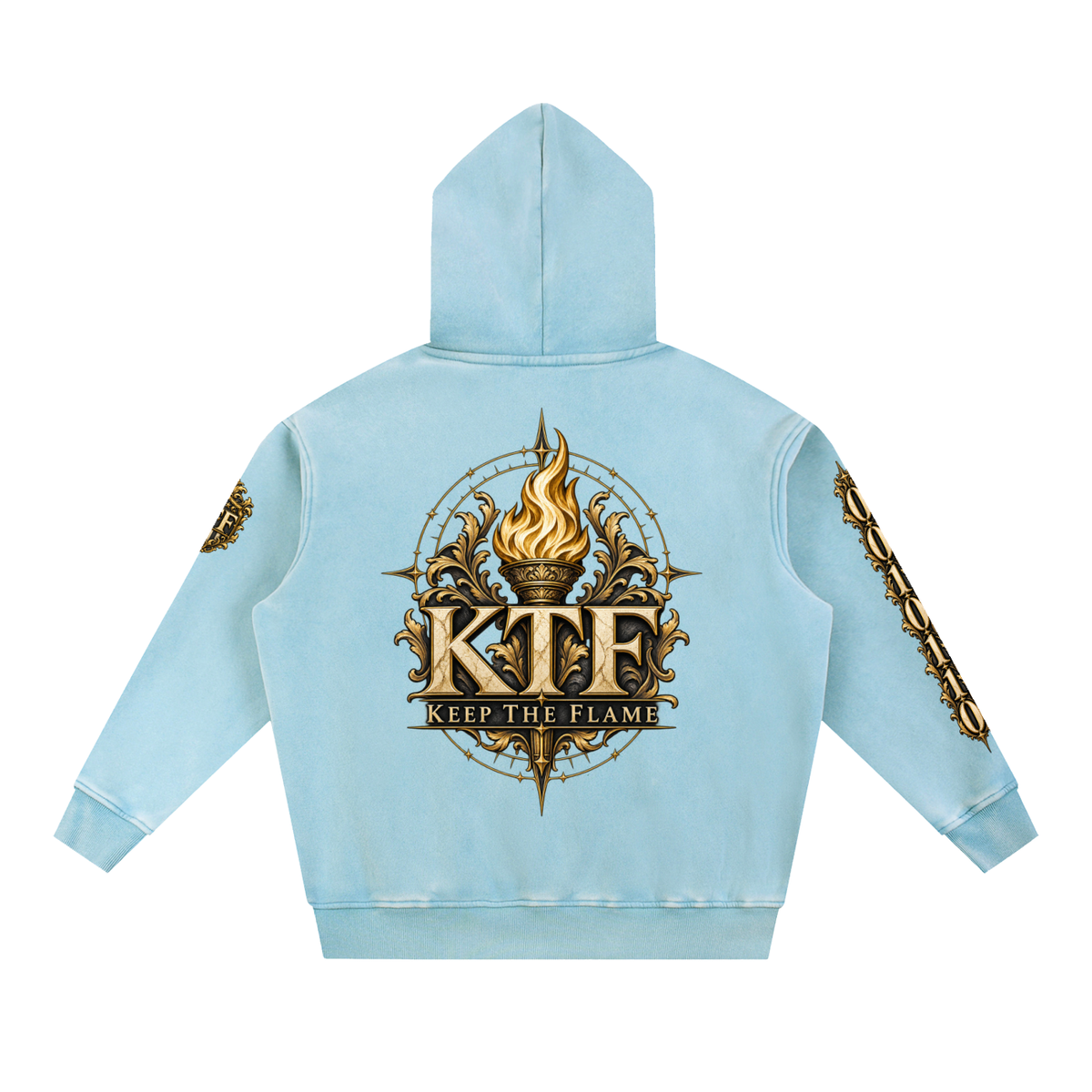 KTF™ IT’S GO TIME — Snow Wash Oversized Fleece Hoodie
