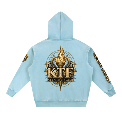 KTF™ IT’S GO TIME — Snow Wash Oversized Fleece Hoodie