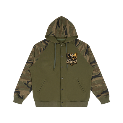 Unisex Camo-Splice Raglan Hoodie