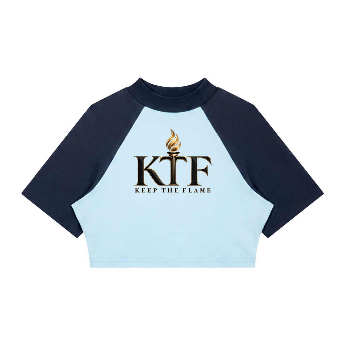Women’s Color Block Raglan Crop T-Shirt