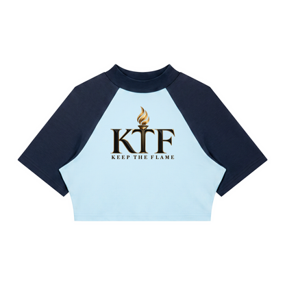 Women’s Color Block Raglan Crop T-Shirt