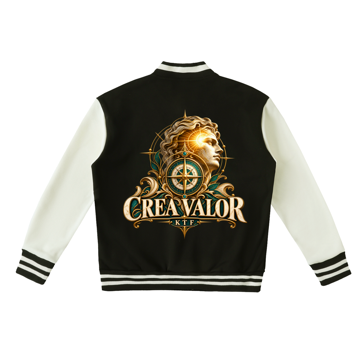 Two-Tone Fleeced Varsity Jacket