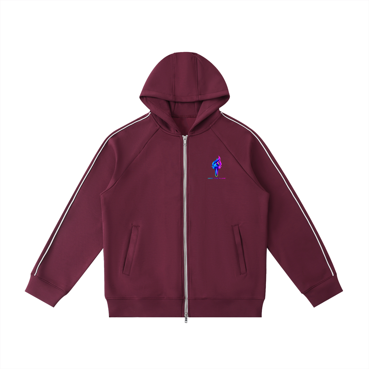 Heavyweight Raglan Sleeve Zip Hoodie