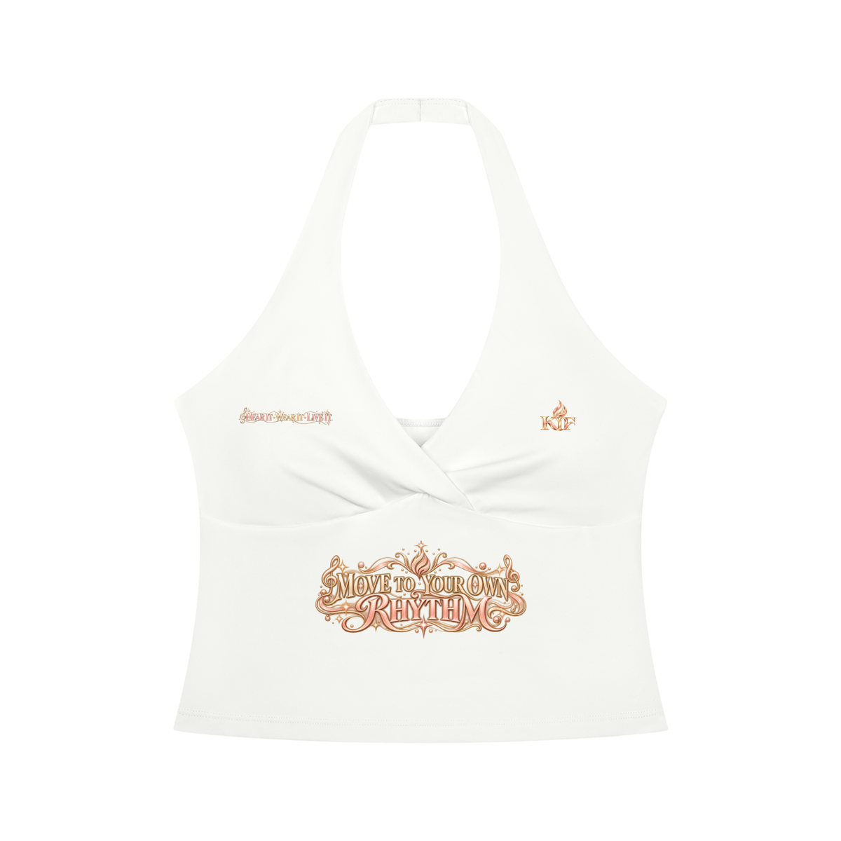 KTF Move To Your Own Rhythm Halter Tank
