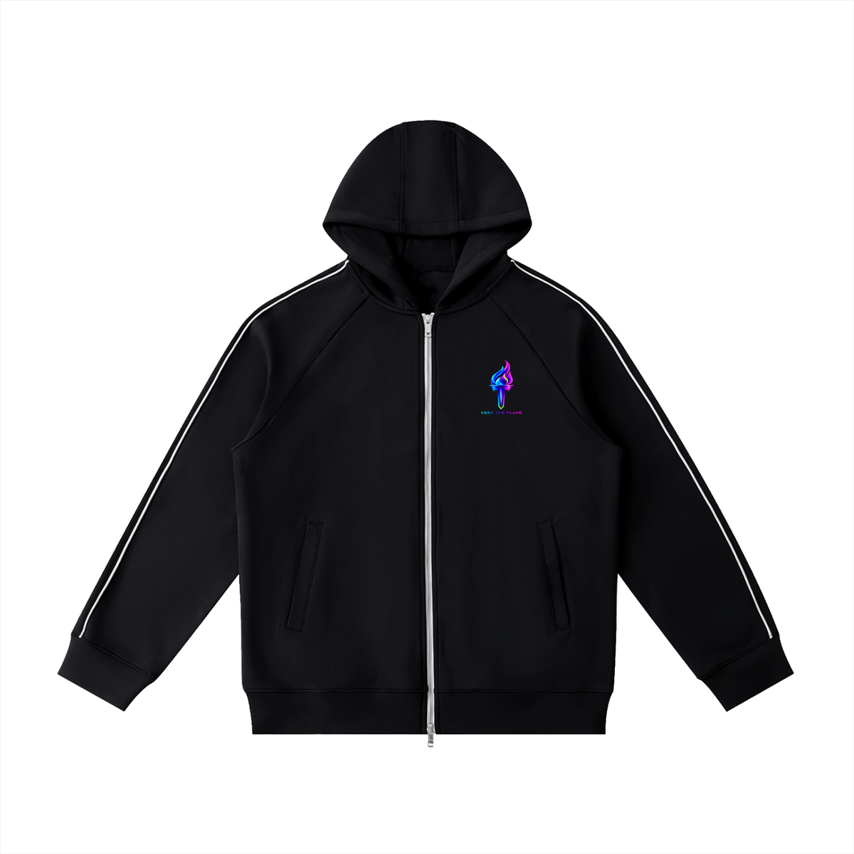 Heavyweight Raglan Sleeve Zip Hoodie