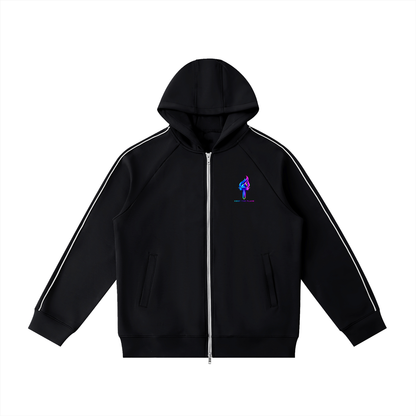 Heavyweight Raglan Sleeve Zip Hoodie