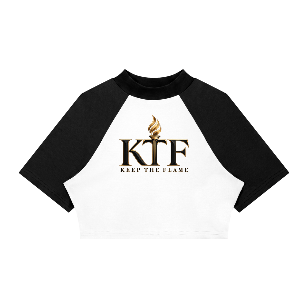 Women’s Color Block Raglan Crop T-Shirt