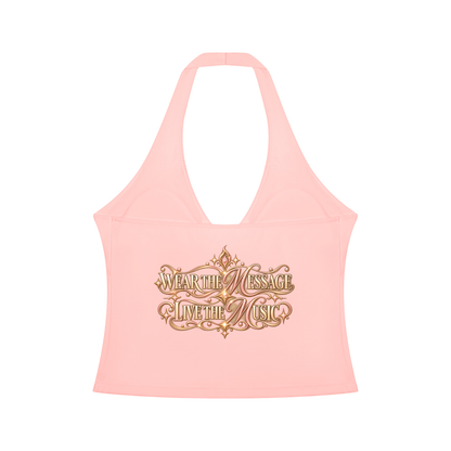 KTF Move To Your Own Rhythm Halter Tank