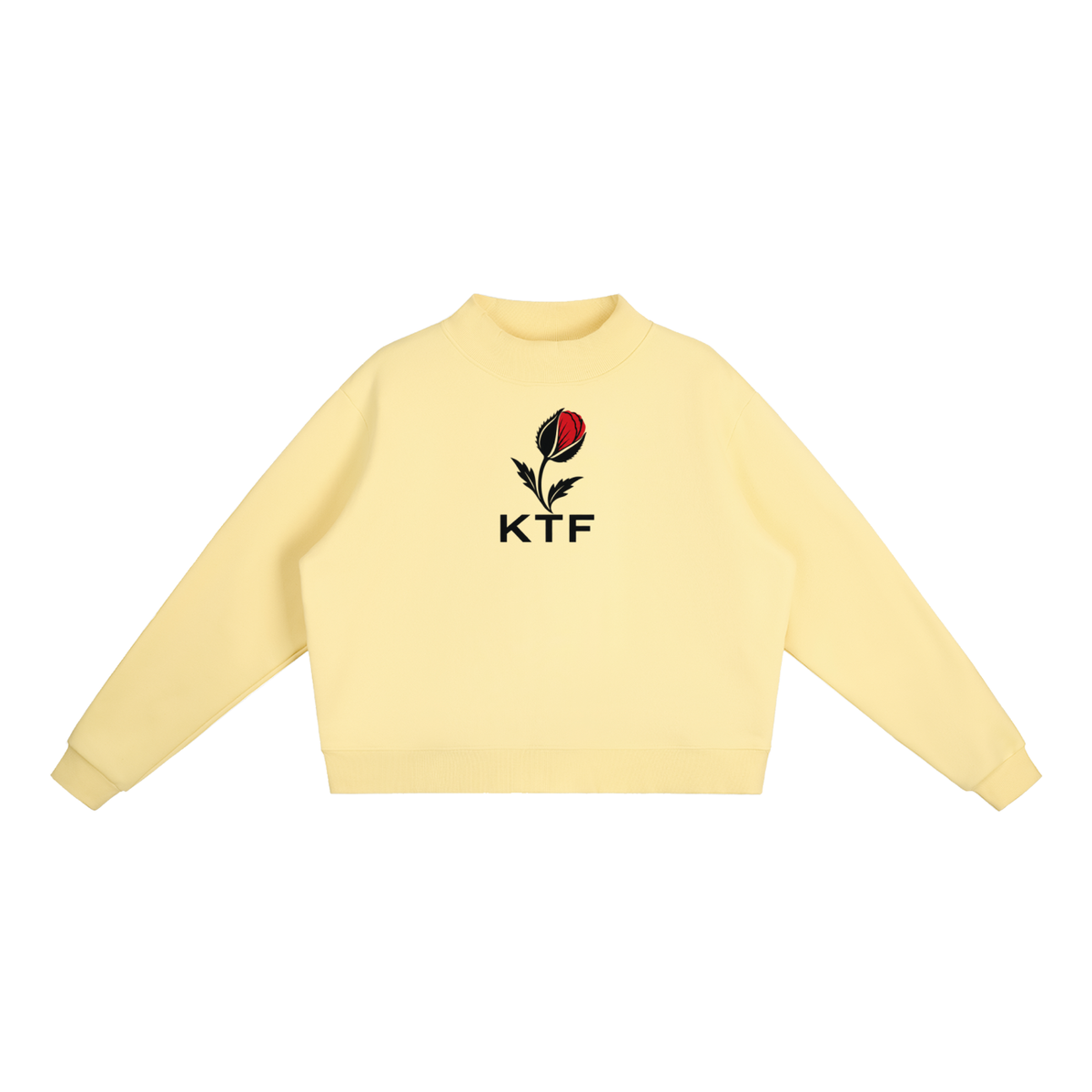 Essential Fleece Mock-Neck Crew Sweatshirt