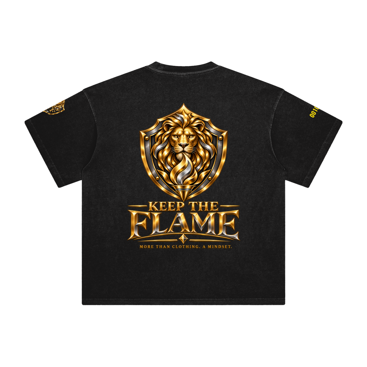 KTF Lion Crest Enzyme-Washed Tee — Founder’s Gold