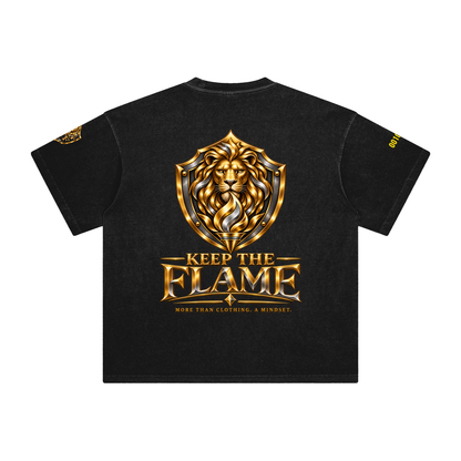 KTF Lion Crest Enzyme-Washed Tee — Founder’s Gold