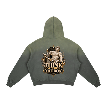 Frayed Sunfade Boxy Fleece Hoodie