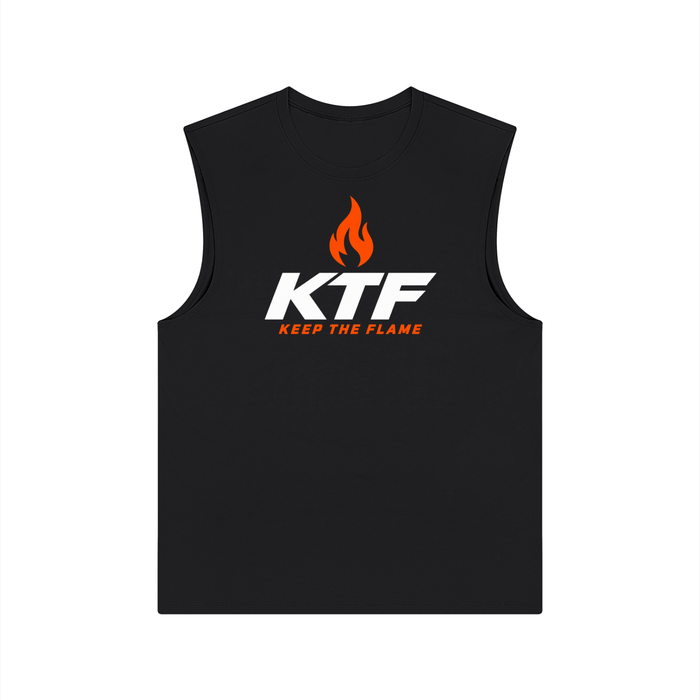 Keep The Flame — Earn Your Progress · Camiseta sin mangas | Naranja