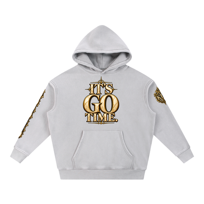 KTF™ IT’S GO TIME — Snow Wash Oversized Fleece Hoodie