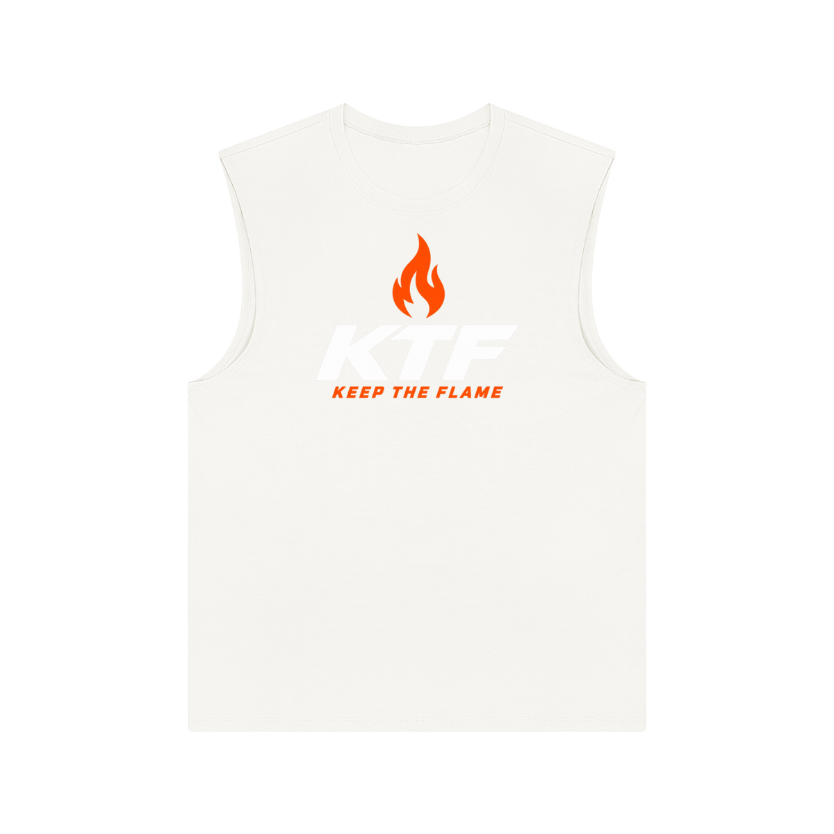 Keep The Flame — Earn Your Progress Tank Top | Orange