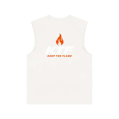 Keep The Flame — Earn Your Progress Tank Top | Orange